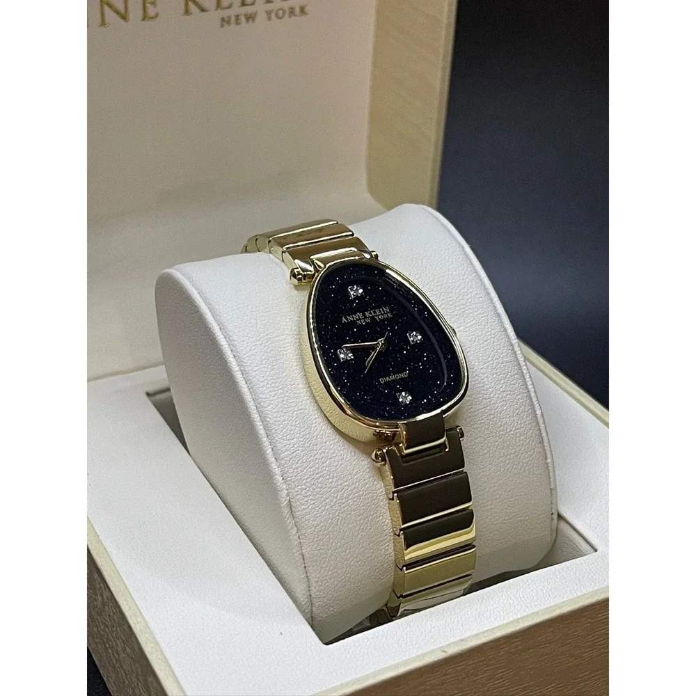Anne Klein New York Genuine Diamond Dial Bracelet Women's Watch Blue 12/7790BSGB
